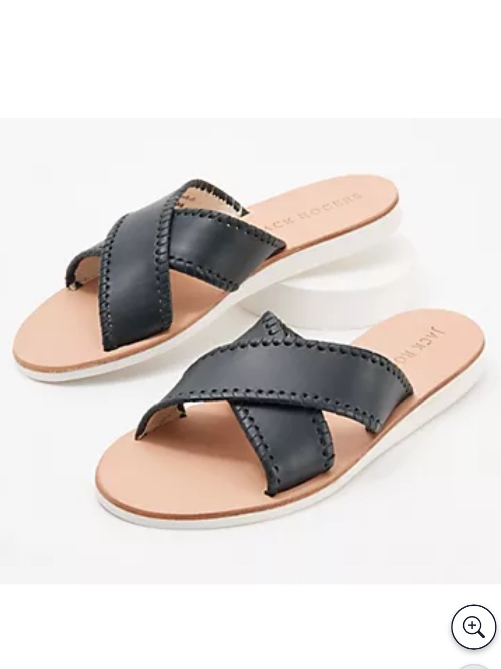 Jack Rogers Leather Crossband Boating Jacks -Sloane